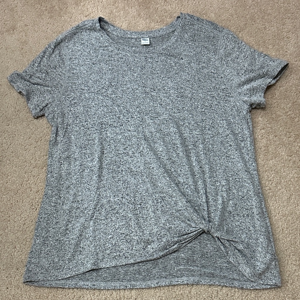 Old Navy Gray Twist Soft Spun Short Sleeve Tee